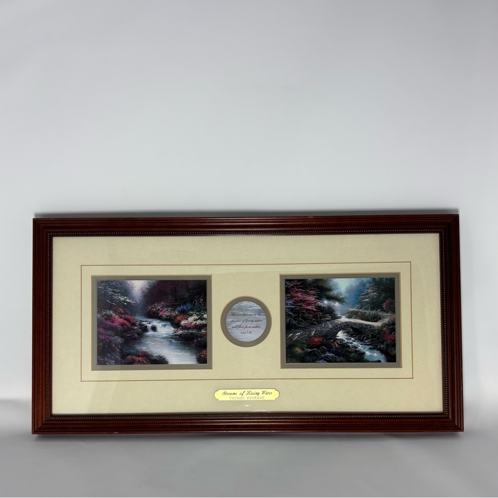 Thomas Kinkade Streams of Living WaterJohn 7:37 Matted Framed Accent Print COD